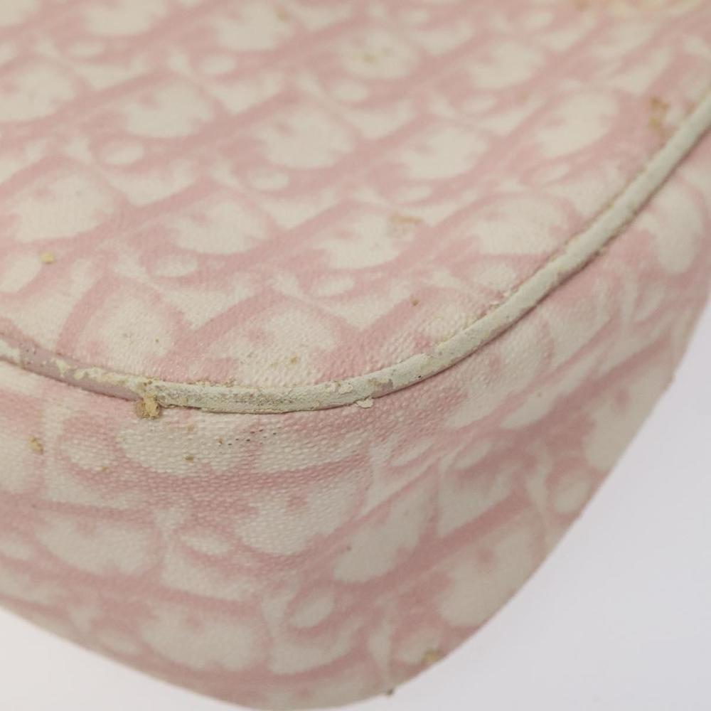 Christian Dior Trotter Canvas Romantic Chain Bag PVC Pink Silver Auth 124129 - Picture 8 of 16